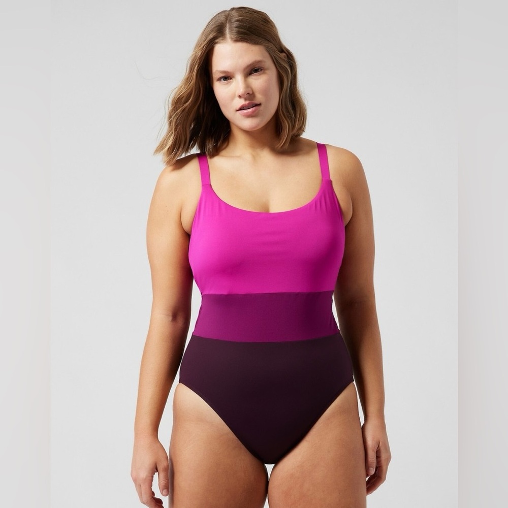 Athleta | Coastline One Piece Swimsuit Electric Fuchsia Size L